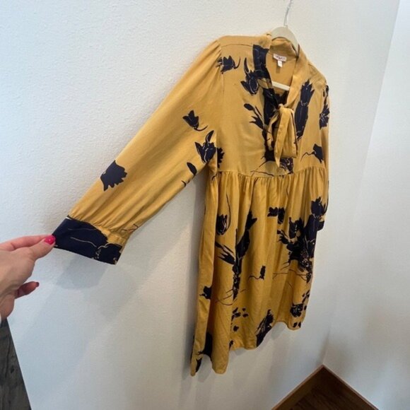 Lux 100% Silk Oversized Boho Blouse Women’s Floral Top Large Gothic 3/4 Sleeve - Picture 3 of 10